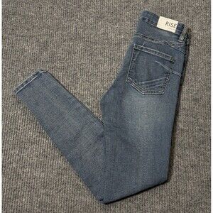 RISE Supply Co Mid Rise Skinny Jeans Women Size 7/28 Stretch Blue Denim NEW